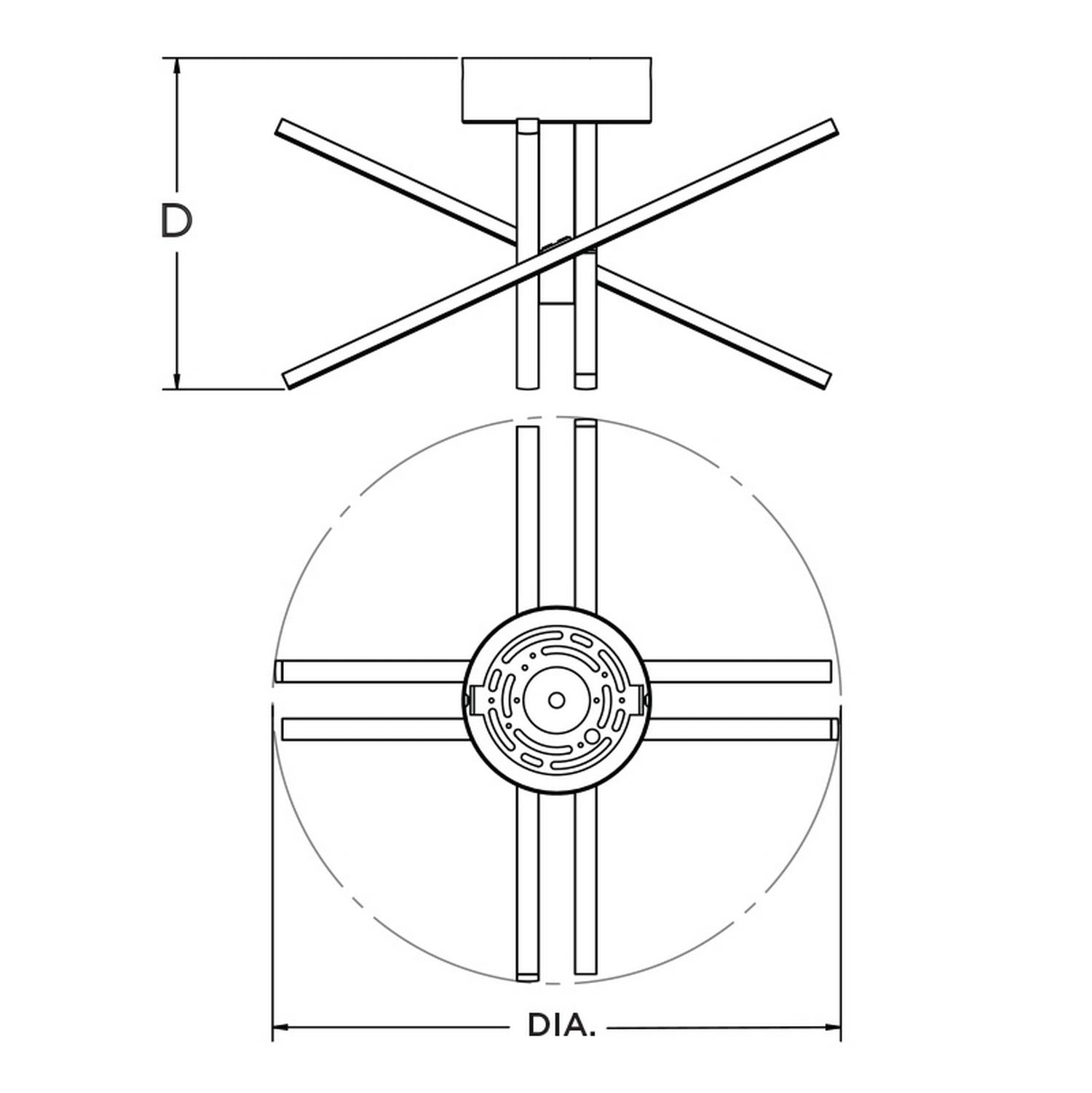 Jaxx 15'' LED Semi-Flush