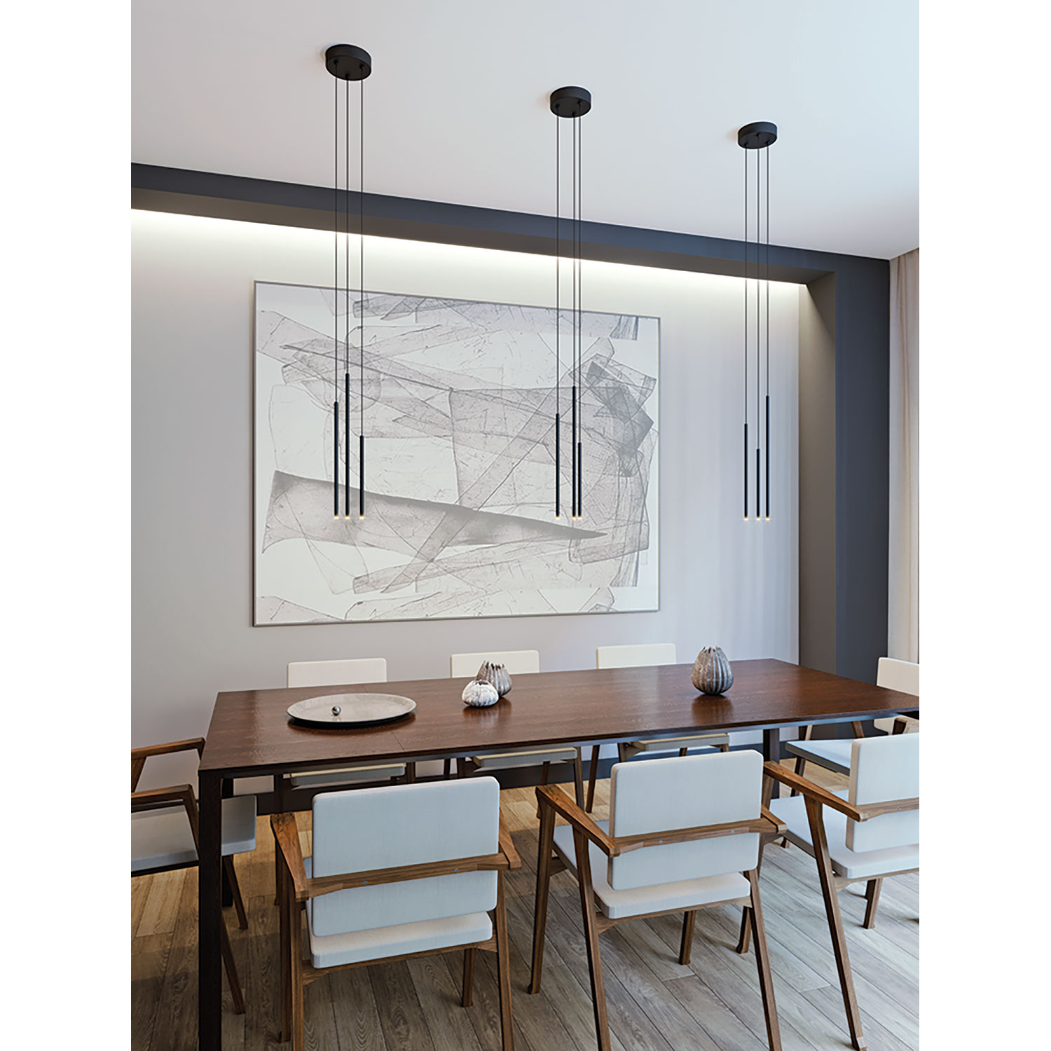 Point 3 Light Round LED Pendant